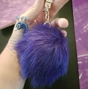 Kate spade peacock keychain key fob euc